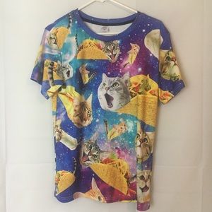 Space Galaxy Burrito/Taco Cat T-Shirt